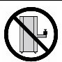 L’image affiche le symbol d’avertissement pour montage dans un rack