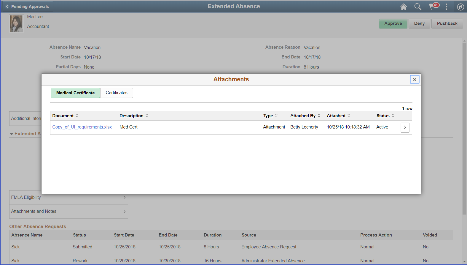 Attachments and Notes Modal