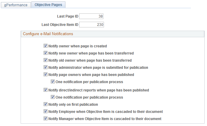 Objective Pages page