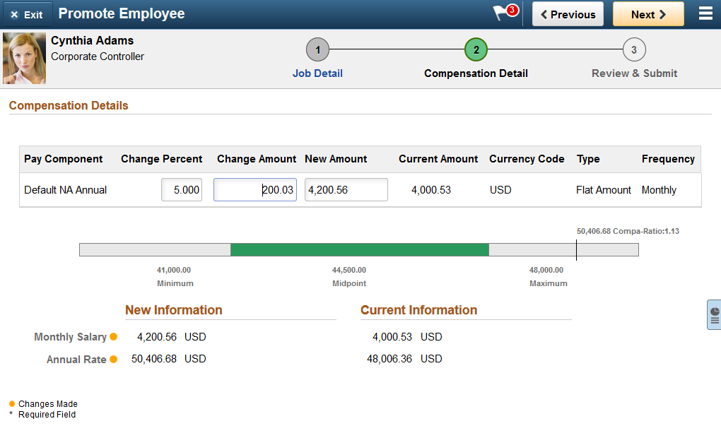Compensation Details page (PeopleTools 8.55 and higher)