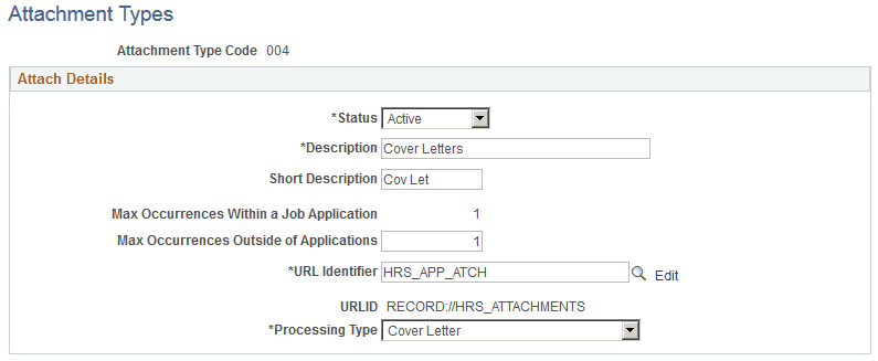 Attachment Types page