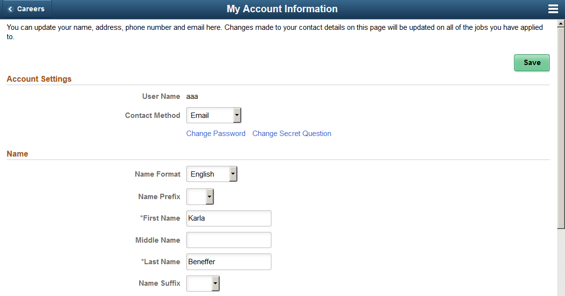 My Account Information page (fluid) (1 of 2)