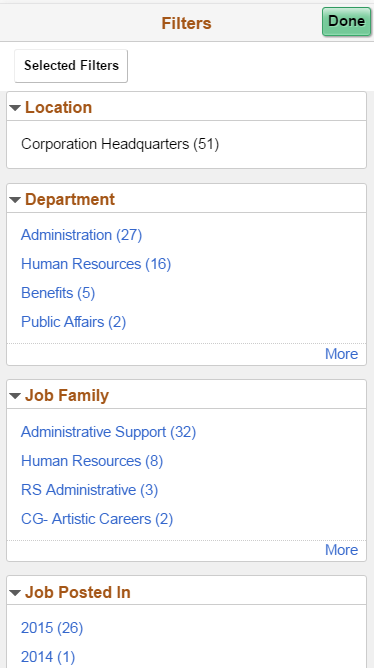 Filters overlay for Search Jobs page (fluid small form factor)