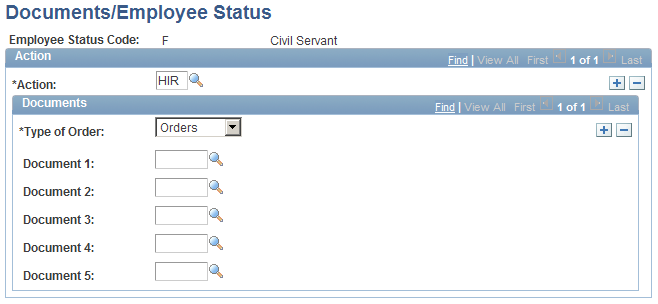 Documents/Employee Status page