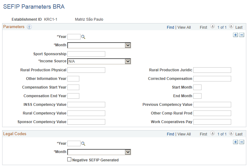 SEFIP Parameters BRA page