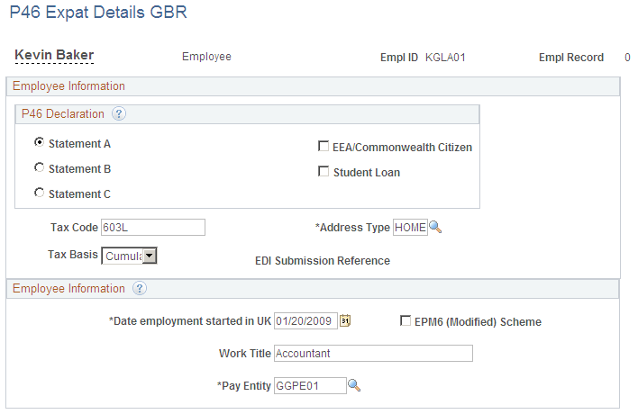 P46 Expat Details GBR page
