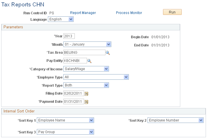 Tax Reports CHN page