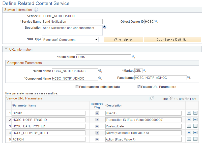 Define Related Content Service page