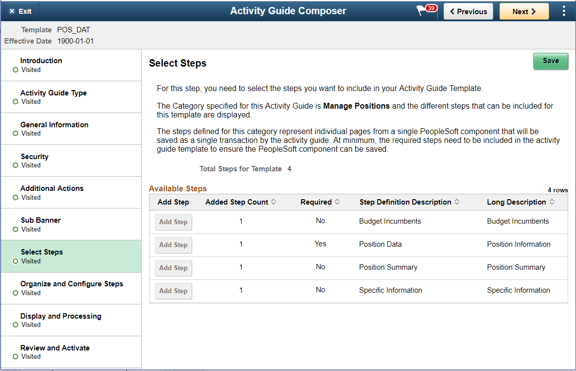 Activity Guide Composer - Select Steps Page_SC