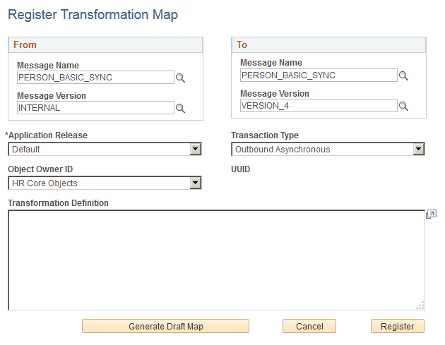 Register Transformation Map page