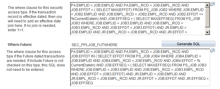 Security Type SQL page (3 of 3)