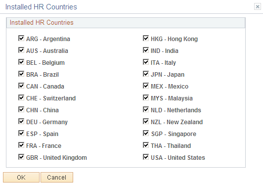 Installed HR Countries page