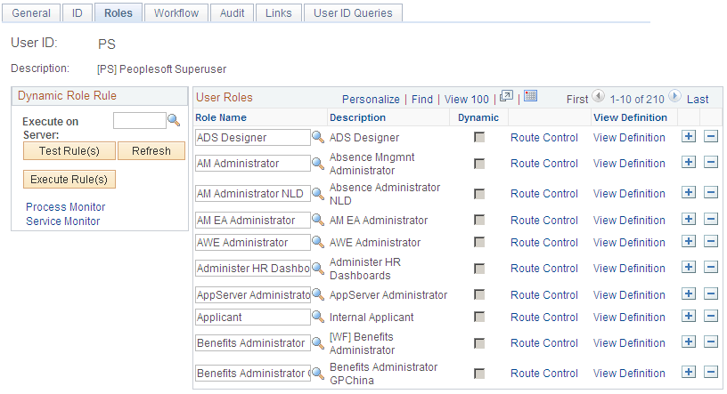 Assign roles to user IDs on the User Profiles - Roles page