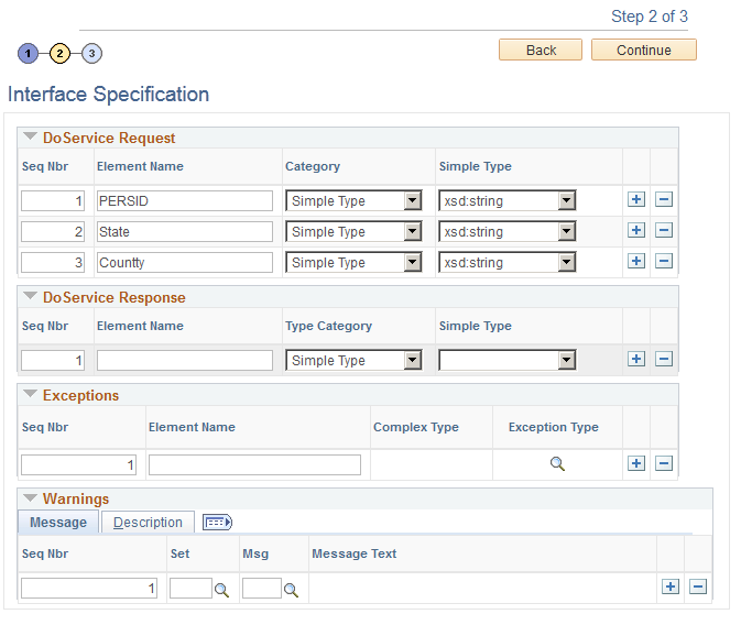 Interface Specification page