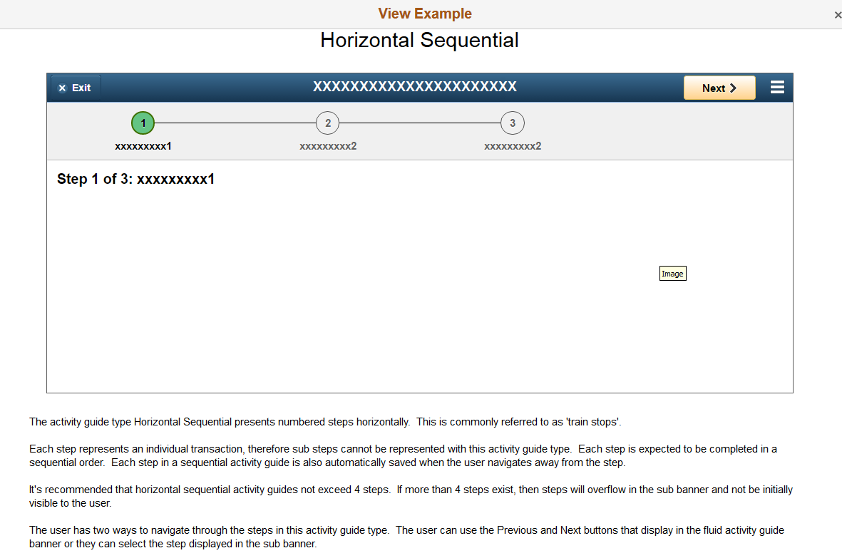 View Example page: Horizontal Sequential example