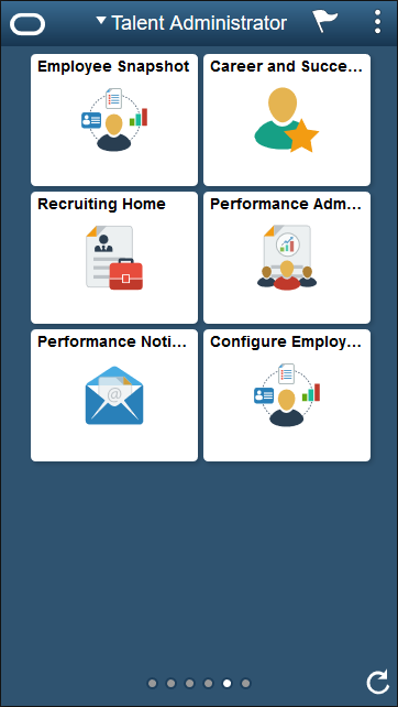 (Smartphone) Talent Administrator home page