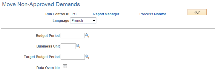 Move Non-Approved Demands page
