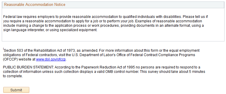 Voluntary Self-Identification of Disability page (3 of 3)