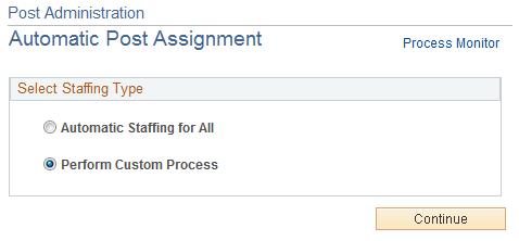 Post Administration - Automated Post Assignment page
