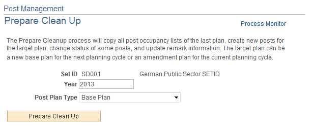 Post Management - Prepare Clean Up page