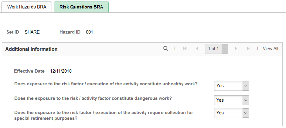 Risk Questions BRA page