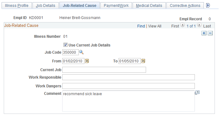 Job-Related Cause page