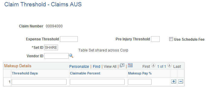 Claim Threshold - Claims AUS page