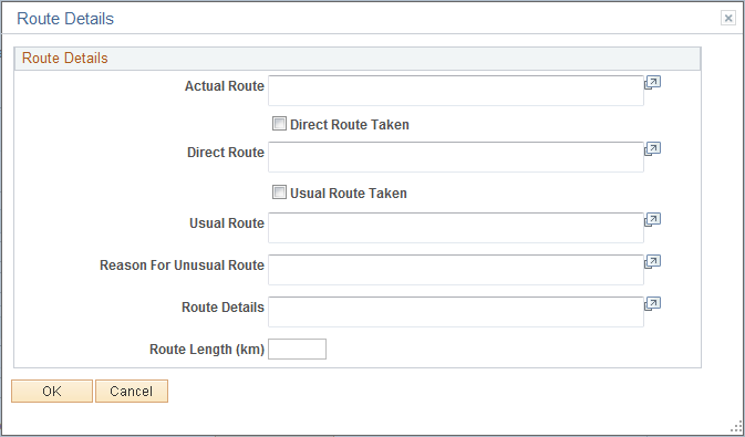 Route Details page