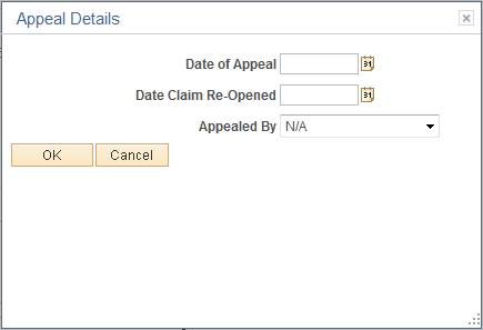 Appeal Details page