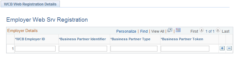 Employer Web Srv Registration page