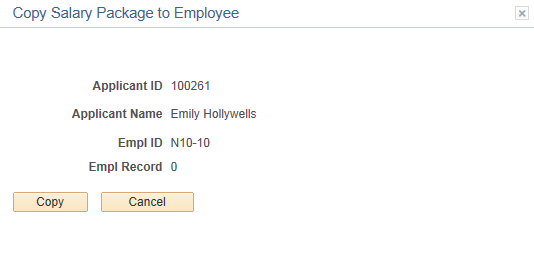 Copy Salary Package to Employee