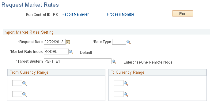 Request Market Rates page