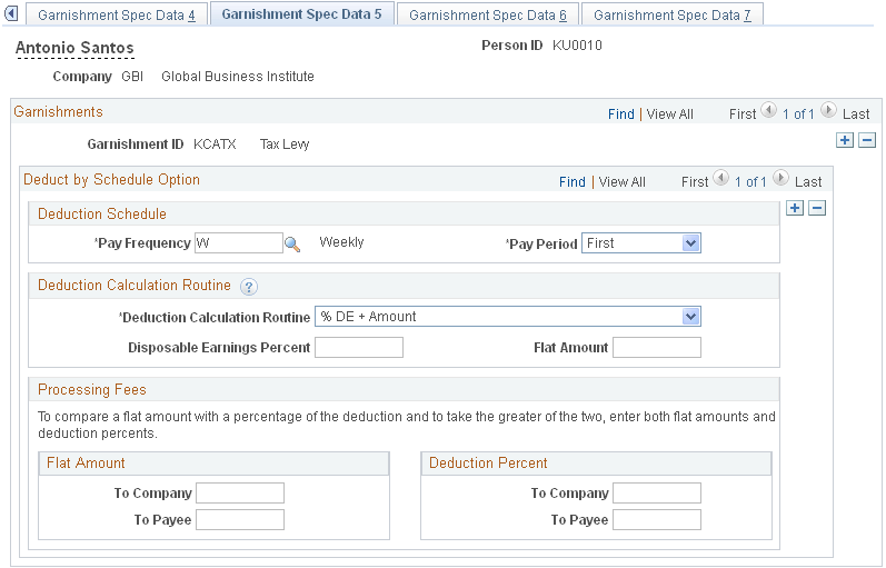 Garnishment Spec Data 5 page