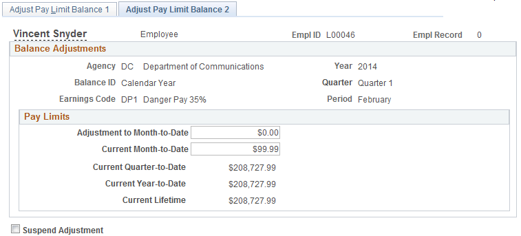 Adjust Pay Limit Balance 2 page