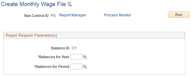 Create Monthly Wage File IL page