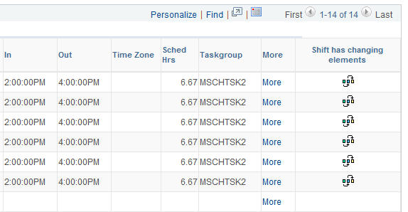 Schedule Calendar page (2 of 2)