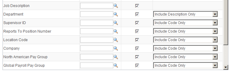 Manager Search Options page (2 of 2)