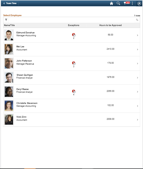(Tablet) Report Time_Select Employee page