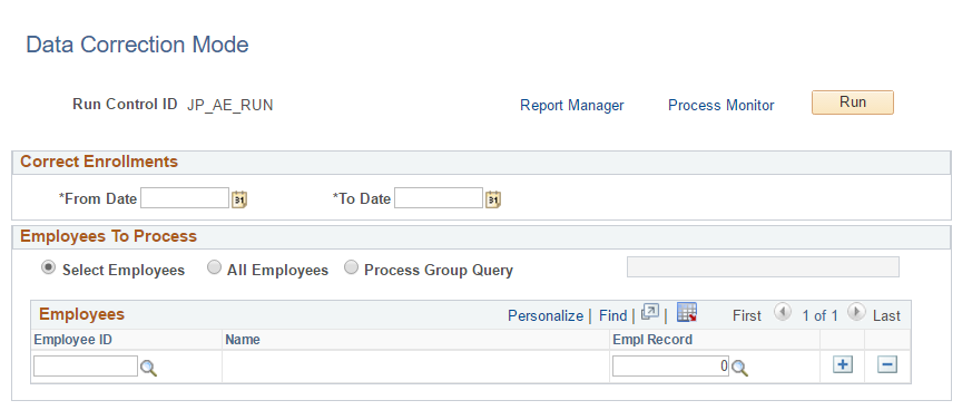 Data Correction Mode page