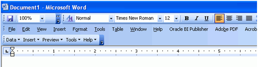 Oracle BI Publisher Toolbar in Microsoft Word