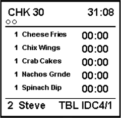 This figure shows a sample image of the chit with remaining cook time layout.