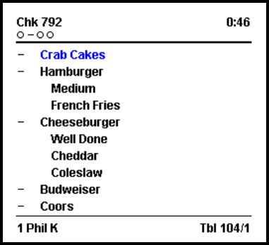This figure shows a sample image of the chit with item status layout.