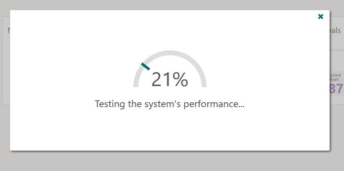 This figure shows the Performance Test in progress.