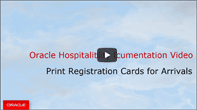 Image shows a video thumbnail for Printing Registration Cards for Arrival Reservations
