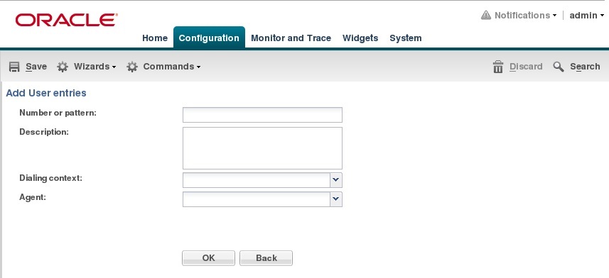 This illustration shows a typical configuration page and the controls that the system provides.