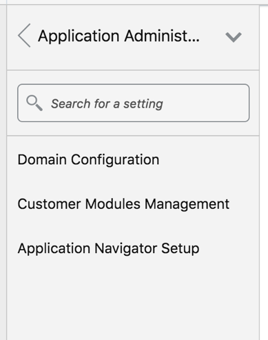 App Admin Menu