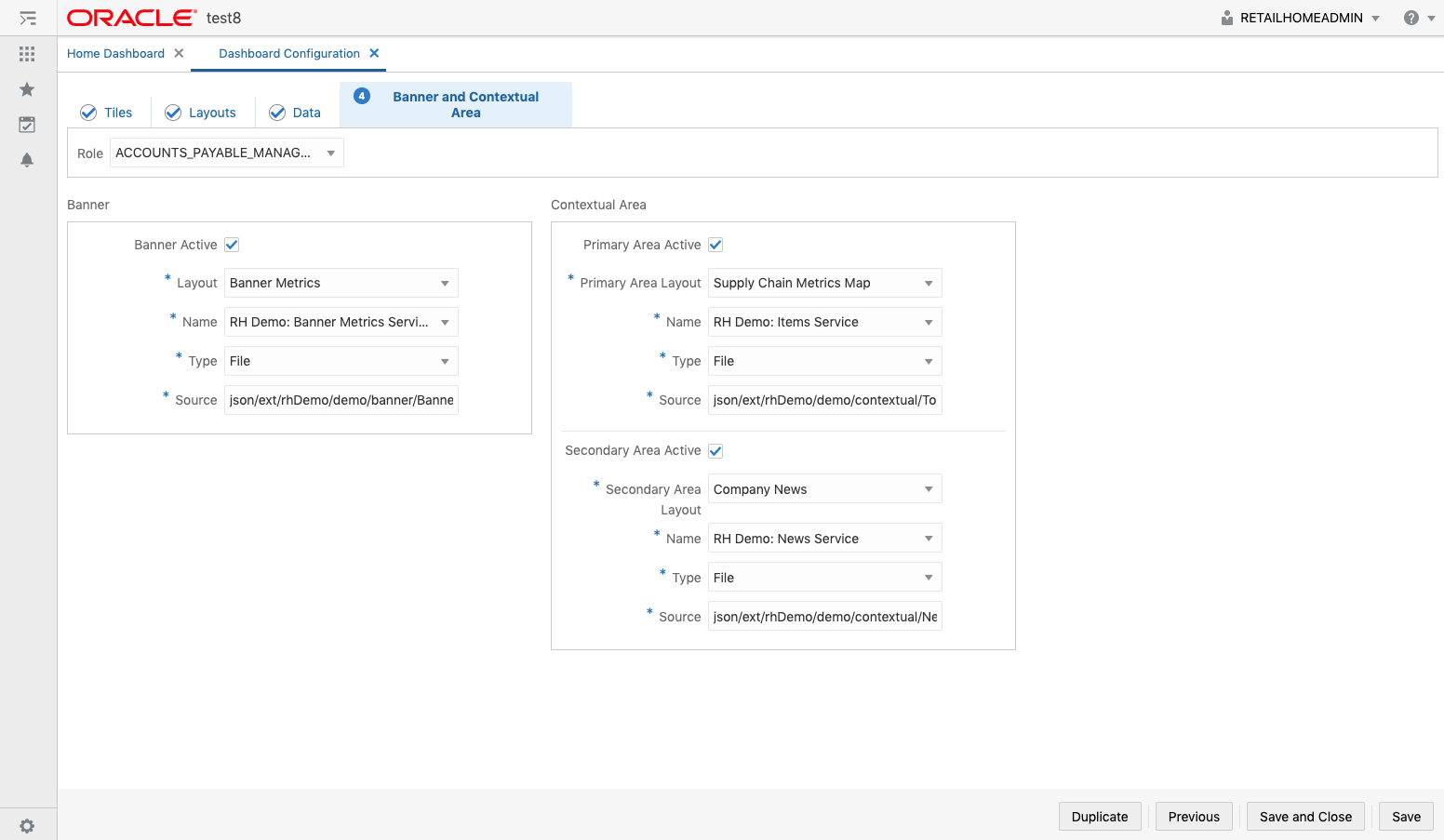 Banner and Contextual Area