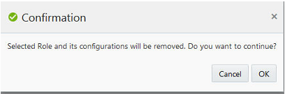 Delete Role Confirmation