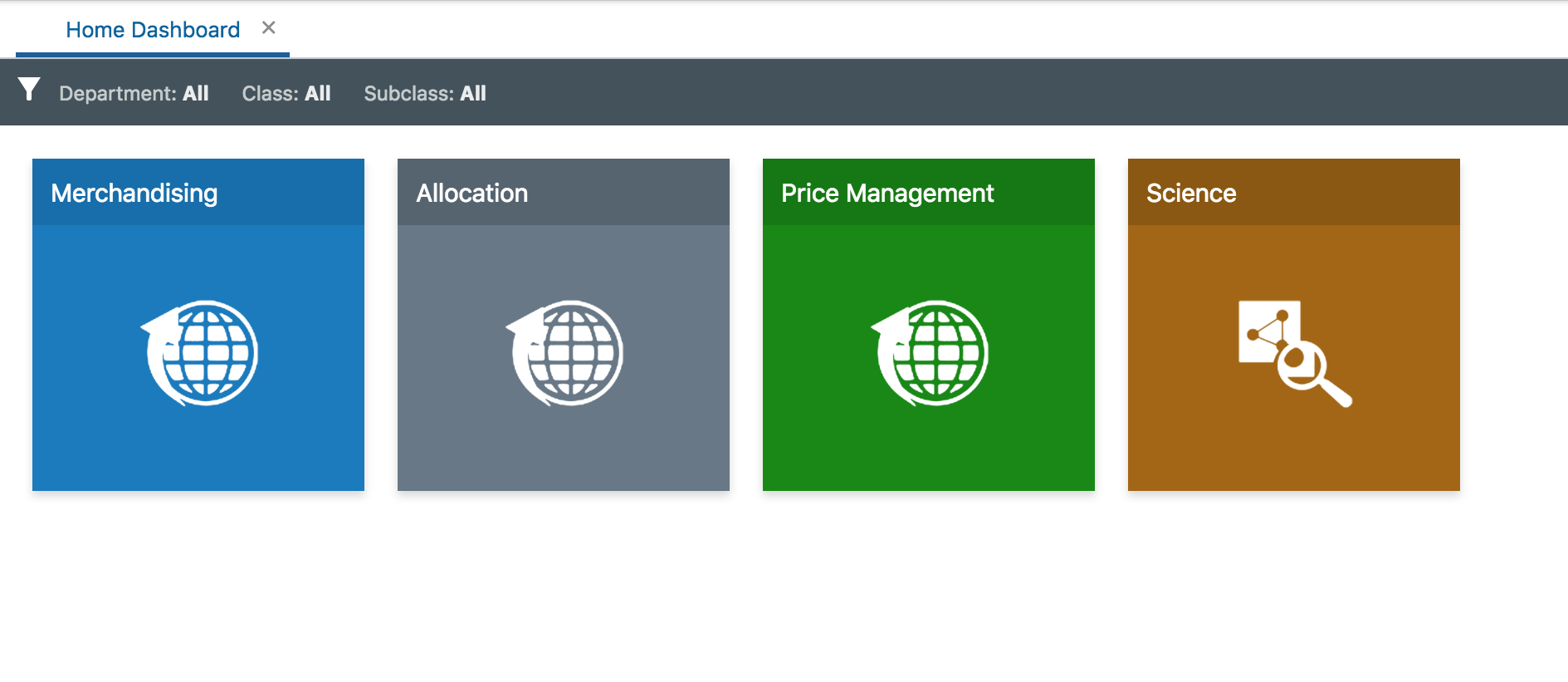 Retail Home Dashboard
