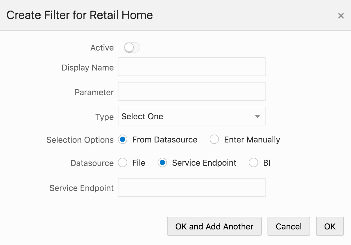 Create a Filter from a Data Source